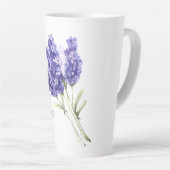 Waterverf Lavender Flowers Latte Mok (Rechterhoek)