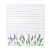 Waterverf lavender Flowers Lined Notitieblok (Voorkant)