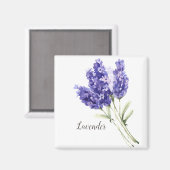 Waterverf Lavender Flowers Magneet (Voorkant / Achterkant)