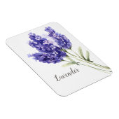 Waterverf Lavender Flowers Magneet (Rechterzijde)