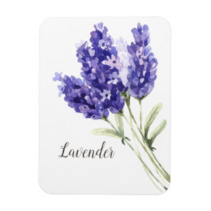 Waterverf Lavender Flowers Magneet