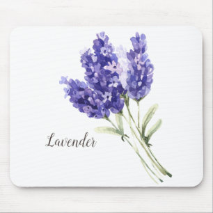 Waterverf Lavender Flowers Muismat