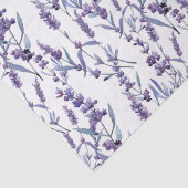 Waterverf lavender Flowers on White Tissuepapier (Detail)
