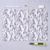 Waterverf lavender Flowers on White Tissuepapier (Craft)