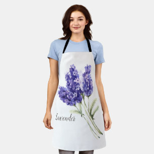 Waterverf Lavender Flowers Schort