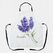 Waterverf Lavender Flowers Schort (Voorkant)