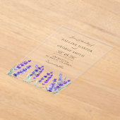 Waterverf lavender Flowers Spring Wedding Acryl Uitnodigingen (Laagn)