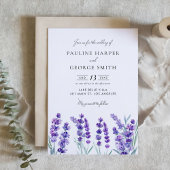 Waterverf lavender Flowers Spring Wedding Kaart