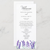 Waterverf lavender Flowers Spring Wedding Programmakaart (Voorkant / Achterkant)