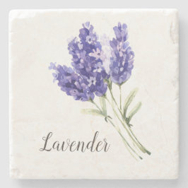 Waterverf Lavender Flowers Stenen Onderzetter