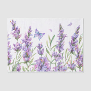 Waterverf Lavender Flowers Tissuepapier