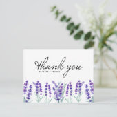 Waterverf lavender Flowers Weddenschap Briefkaart (Staand voorkant)