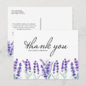 Waterverf lavender Flowers Weddenschap Briefkaart (Voorkant / Achterkant)