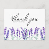 Waterverf lavender Flowers Weddenschap Briefkaart (Voorkant)