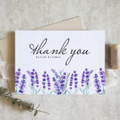 Waterverf lavender Flowers Wedding Bedankkaart