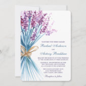 Waterverf lavender Flowers Wedding Kaart (Voorkant)