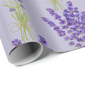 Waterverf Lavender Garden Flowers Floral Bouquet Cadeaupapier (Rol Hoek)