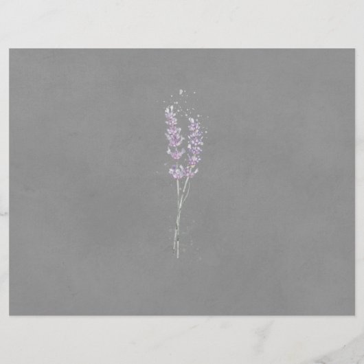 Waterverf lavender gray bruiloft (Achterkant)