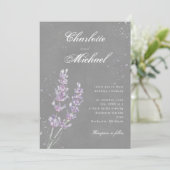 Waterverf lavender gray elegant kaart (Staand voorkant)