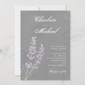 Waterverf lavender gray elegant kaart
