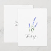 Waterverf Lavender Hartelijk dank Bedankkaart (Voorkant / Achterkant)