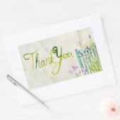 Waterverf Lavender Hartelijk dank Rechthoekige Sticker (Envelop)