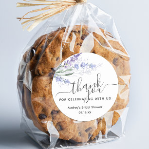 Waterverf Lavender Hartelijk dank Ronde Sticker