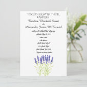 Waterverf Lavender Herbs Floral Wedding Kaart (Staand voorkant)