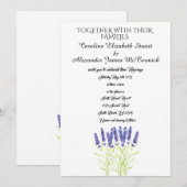 Waterverf Lavender Herbs Floral Wedding Kaart (Voorkant / Achterkant)