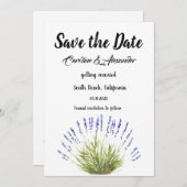 Waterverf Lavender Herbs Floral Wedding Save The Date (Voorkant / Achterkant)