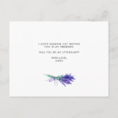 Waterverf Lavender is mijn persoonlijke begeleider Uitnodiging Briefkaart (Achterkant)
