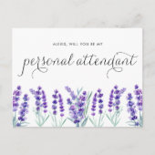 Waterverf Lavender is mijn persoonlijke begeleider Uitnodiging Briefkaart (Voorkant)