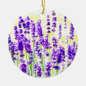 Waterverf lavender keramisch ornament (Voorkant)