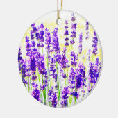 Waterverf lavender keramisch ornament (Links)