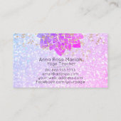 *~* Waterverf Lavender Mandala Glitter Spiritueel Visitekaartje (Achterkant)