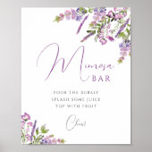 Waterverf Lavender Mimosa Bar Poster (Voorkant)