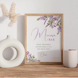 Waterverf Lavender Mimosa Bar Poster