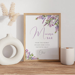 Waterverf Lavender Mimosa Bar Poster
