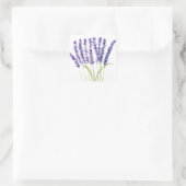 Waterverf lavender, paarse bloemen vierkante sticker (Tas)