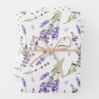 Waterverf lavender Patroon Inpakpapier Vel