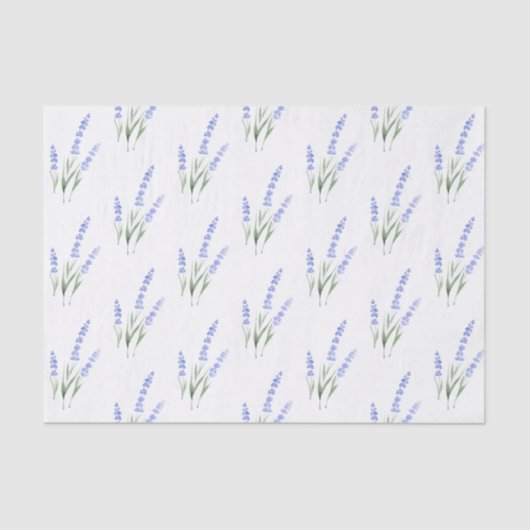 Waterverf lavender Patroon Tissuepapier (Voorkant)