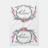 Waterverf Lavender Pink Wild Roos, geloof Theedoek (Verticaal)