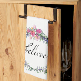 Waterverf Lavender Pink Wild Roos, geloof Theedoek