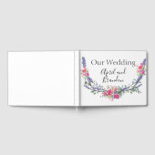 Waterverf Lavender Pink Wilde Roos en Eucalyptus Gastenboek (Volledig)