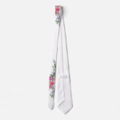 Waterverf Lavender Pink Wilde Roos en Eucalyptus Stropdas (Achterkant)