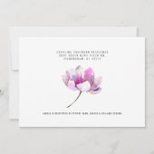 Waterverf lavender & roze Floral Kaart (Achterkant)