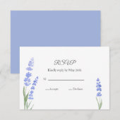Waterverf Lavender RSVP Kaartje (Voorkant / Achterkant)