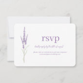 Waterverf Lavender RSVP Wedding Site Kaart (Voorkant)