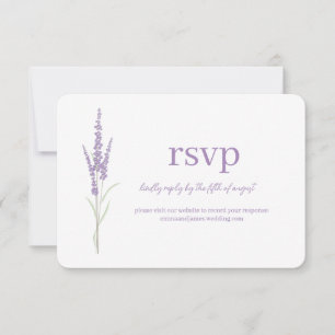 Waterverf Lavender RSVP Wedding Site Kaart
