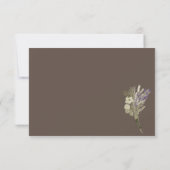 Waterverf Lavender Rustic Botany Floral RSVP Kaart (Achterkant)
